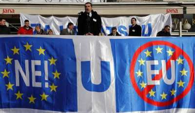 Croatia Protest against EU