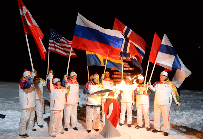 Sochi torch relay arctic