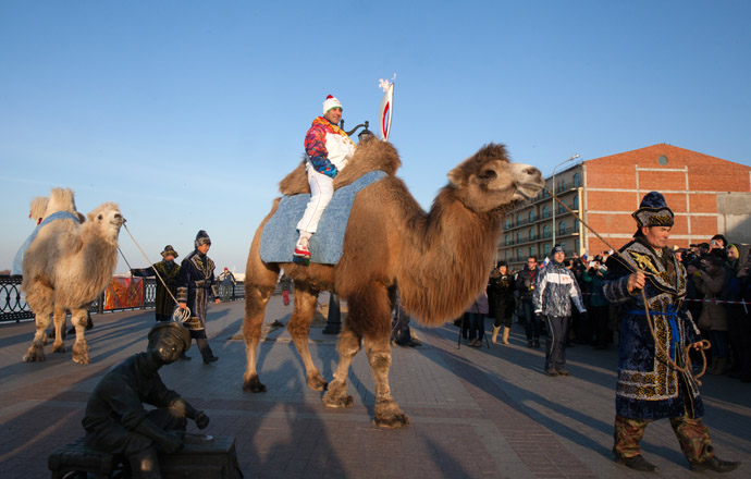 Sochi torch relay Astrakhan