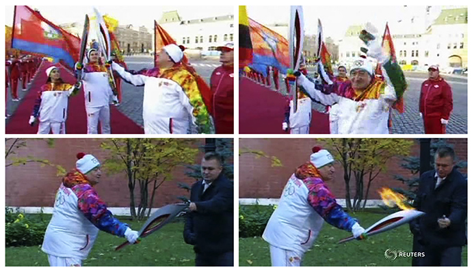 Sochi torch relay video