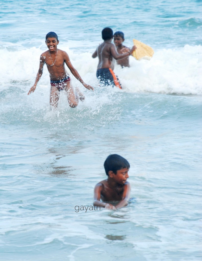 Kids have their share of fun at Bodhi as the sun slowly waves goodbye