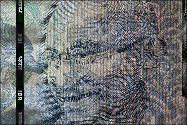 Falling Indian Rupee Gandhi