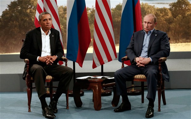 Putin and Obama bored