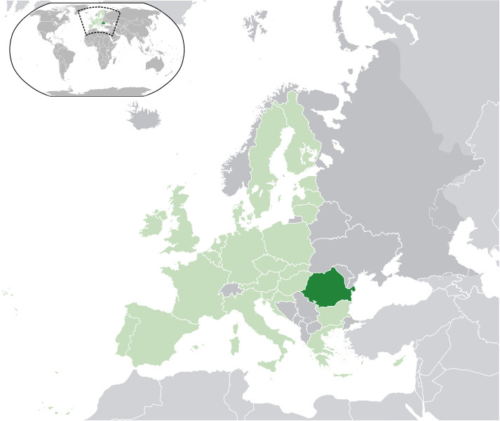 Romania Europe map