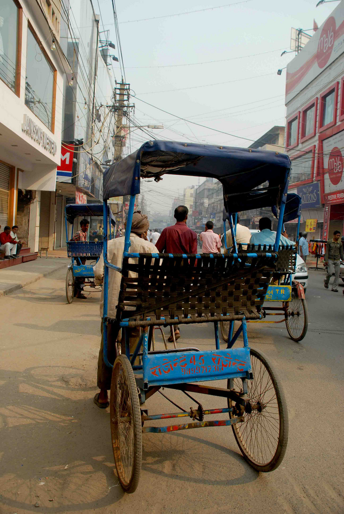 The street of Karol Bagh, Delhi