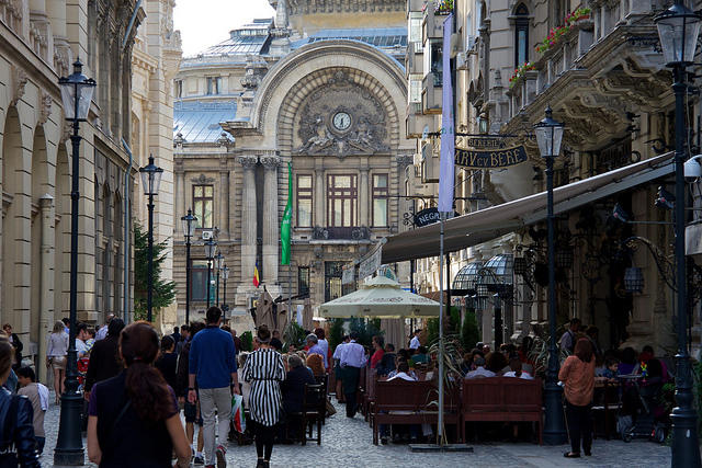 Bucharest street in romania