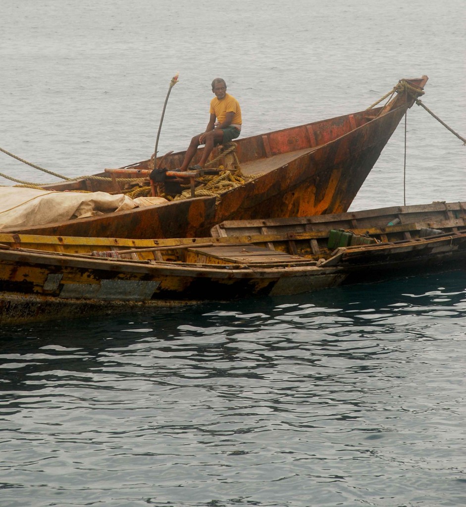 A lazy boat rests at Havelock