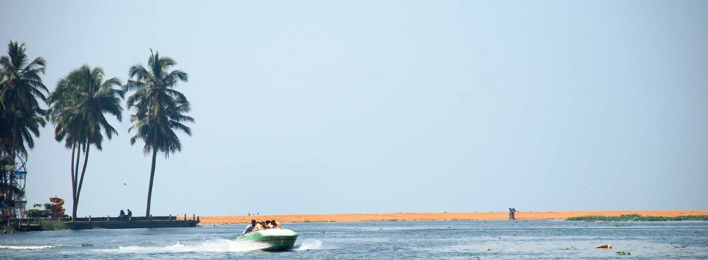 A speedboat caters to tourist entertainment at Veli
