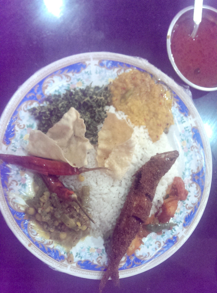 The sumptuous meal at Kandy Muslim Hotel