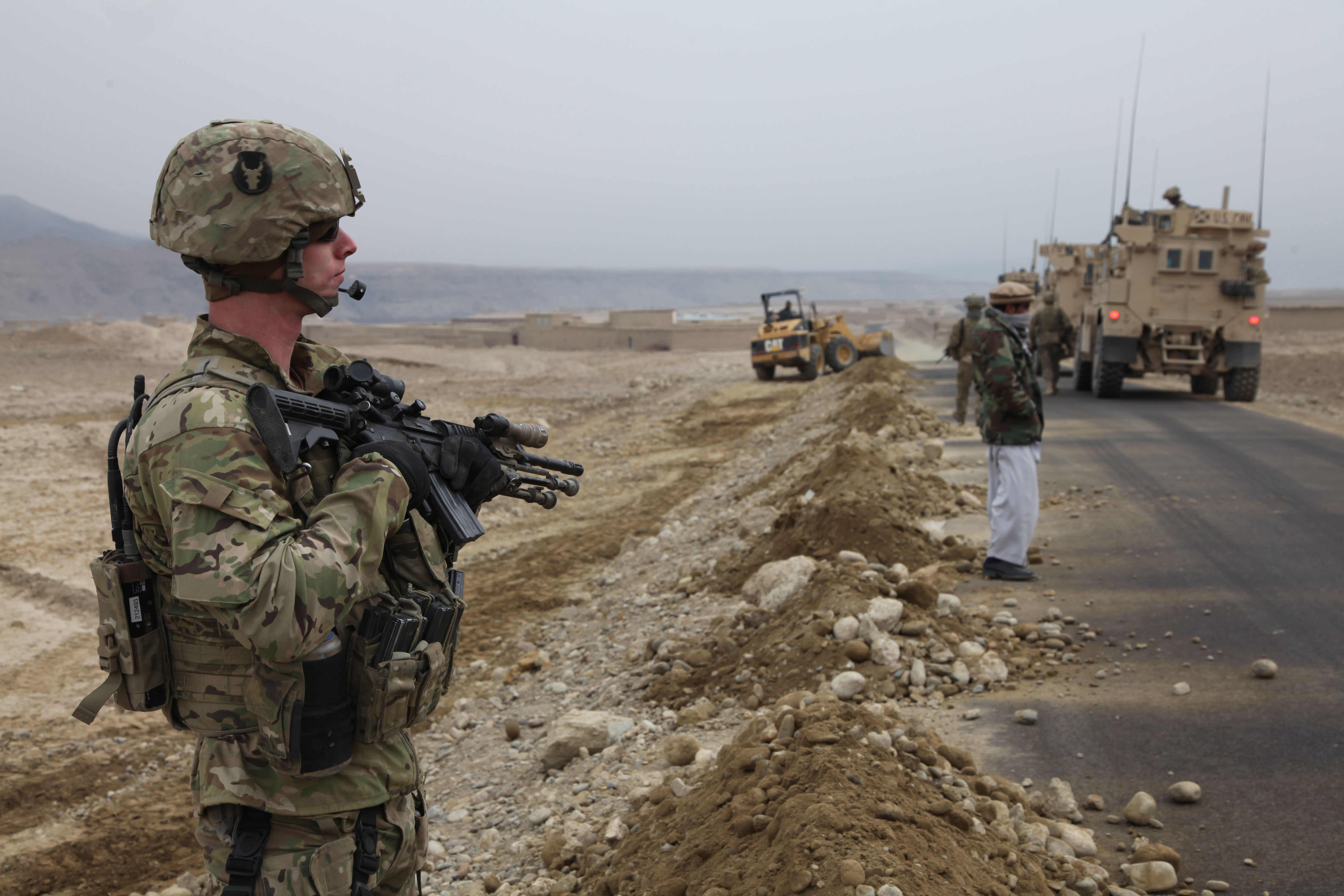 U.S. Army Sgt. James Vanveldhulzen left an infantryman with Alpha Troop 1st Squadron 113th Cavalry Regiment 2nd Brigade Combat Team 34th
