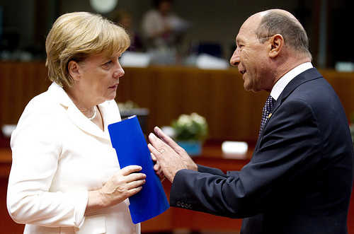 Angela Merkel and Basescu
