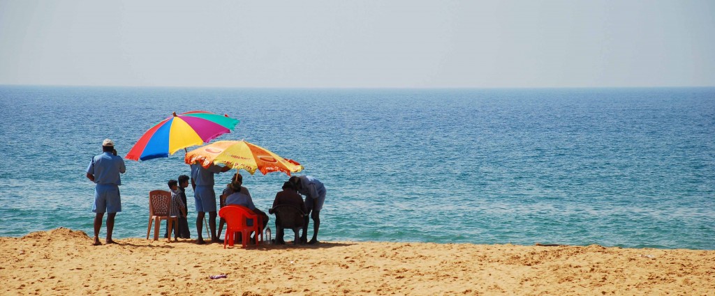Shangumugham beach has Colorful parasols. Very beautiful and long beach, a nice place to enjoy and chillout with friends; Calm and to it’s own.