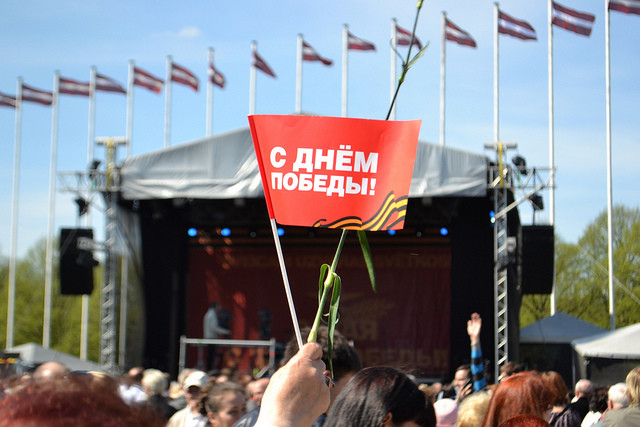 Latvia Russian language victory day
