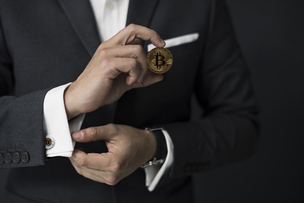 Businessman bitcoin