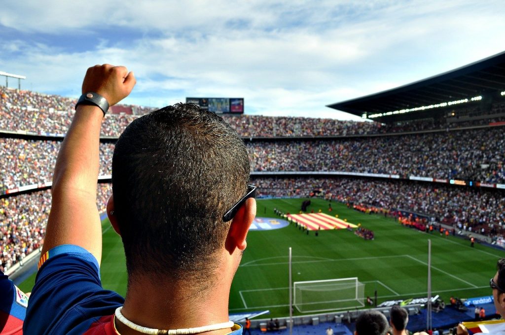 successful football team supporter